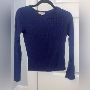 Navy blue long sleeve shirt
